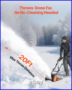VEVOR 17 20 23 Electric Snow Blower Shovel 12A 15A 20-25ft Throwing Distance