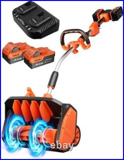 VOLTASK 48V Cordless Snow Shovel Snow Blower with2x24V Battery & Quick Charger