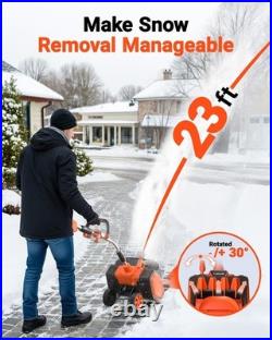 VOLTASK 48V Cordless Snow Shovel Snow Blower with2x24V Battery & Quick Charger