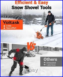 VOLTASK 48V Cordless Snow Shovel Snow Blower with2x24V Battery & Quick Charger