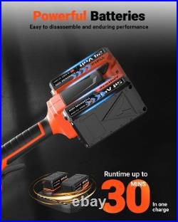 VOLTASK 48V Cordless Snow Shovel Snow Blower with2x24V Battery & Quick Charger