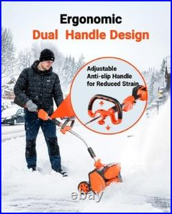 VOLTASK 48V Cordless Snow Shovel Snow Blower with2x24V Battery & Quick Charger