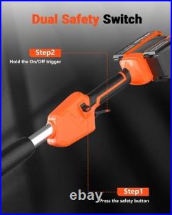 VOLTASK 48V Cordless Snow Shovel Snow Blower with2x24V Battery & Quick Charger