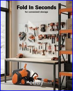 VOLTASK 48V Cordless Snow Shovel Snow Blower with2x24V Battery & Quick Charger