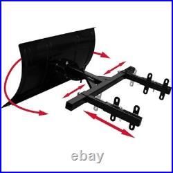VidaXL Snowblower Black Steel Large Width-Adjustable Snow Plow Blade