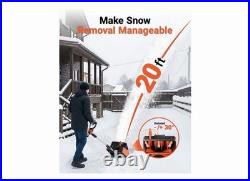 Voltask Cordless Snow Shovel, 24V 4.0Ah Battery, 13-Inch Clearing Width, 550W