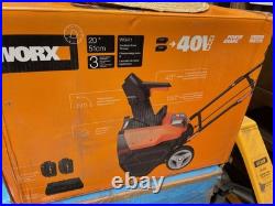 WG471 WORX 40V Power Share 20 Cordless Snow Blower with Brushless Motor