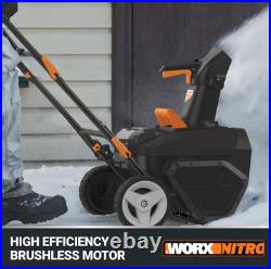 WORX Nitro Power Share 40V 20in Single-stage Snow Blower 4Ah&Battery+Charger