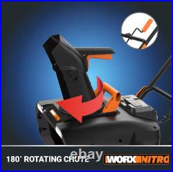 WORX Nitro Power Share 40V 20in Single-stage Snow Blower 4Ah&Battery+Charger