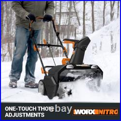 WORX Nitro Power Share 40V 20in Single-stage Snow Blower 4Ah&Battery+Charger