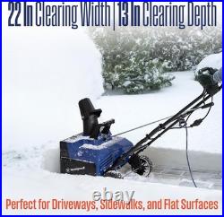 WSnow22 Corded Snow Blower 22 Inch, Steel Auger, Dual LED Lights, Electric Snow