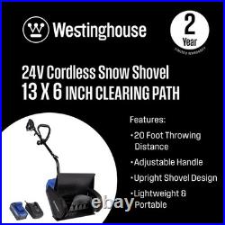 Westinghouse WSnow13S 24V 13 Cordless Snow Shovel with Battery & Fast Charger