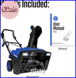 Westinghouse Wsnow20 Corded Snow Blower 20 Inch, Steel Auger, Dual LED Lights, 1