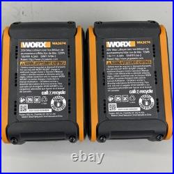 Worx Nitro 40V 12 in. Snow Shovel WG460 2 x 4.0 AH Batteries + Charger