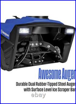 Wsnow20 Electric Snow Blower 20 1800W, Steel Auger, Dual LED, 25ft Throw