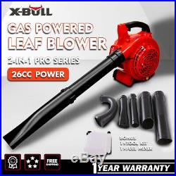 X-BULL Leaf Blower Powered Vacuum Handheld Commercial Yard Outdoor 26ccGasoline