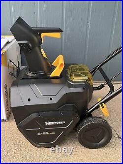 Yard works 40v (2X20V) 20 Cordless Snowblower. READ