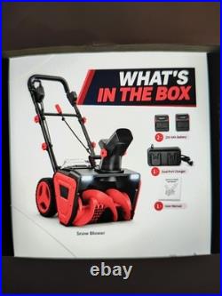 Yusazens 40V 20-in Cordless Electric Snow Blower (Blue In Color)