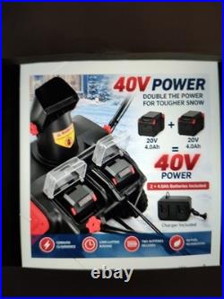Yusazens 40V 20-in Cordless Electric Snow Blower (Blue In Color)